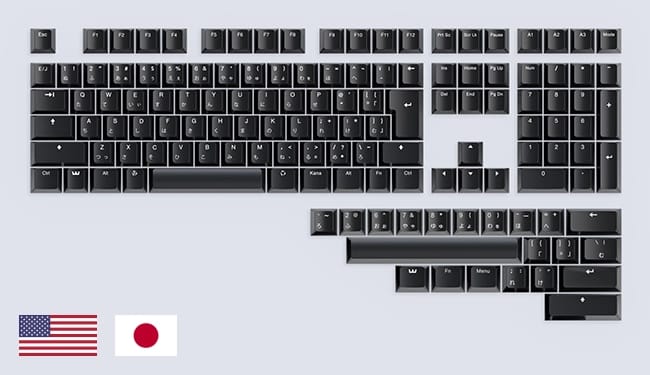 Wooting Dye-sub PBT Keycaps with Kana