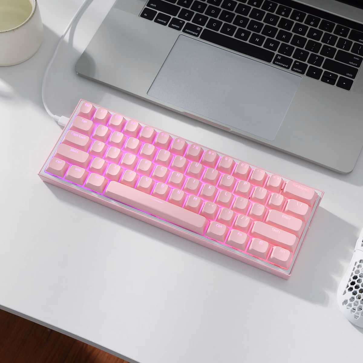 Royal Kludge x LTC 117-Key PBT Double Shot OEM (Pink)